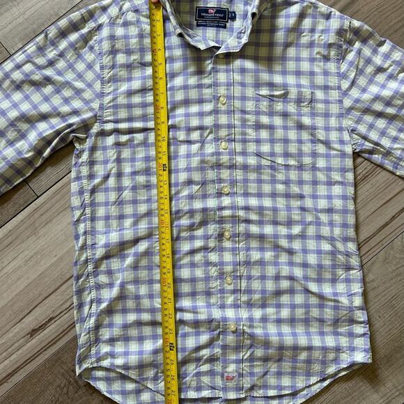 Vineyard vines Lavender purple Plaid Men’s long sleeve button up Shirt sz small - Picture 10 of 12